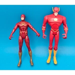 The Flash Action Figures DC Comics Justice League Lot of 2 Red